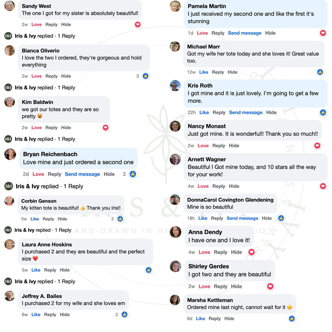 Iris & Ivy Facebook comments 1